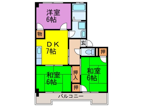 第２あかめコーポの物件間取画像